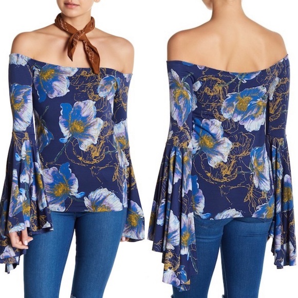 Free People Tops - Free People Off-the-Shoulder Bell Sleeve Blouse